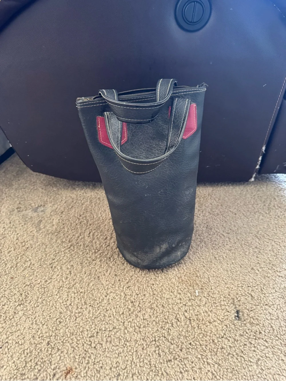 Vintage Black Top-Handle Golf Bag